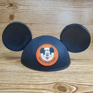 Walt Disney World Logo Mickey Mouse Club Hat With Ears Chin Strap Euc Children