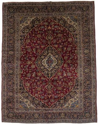 Classic Floral Semi Antique Red 10x13 Vintage Handmade Oriental Area Rug Carpet