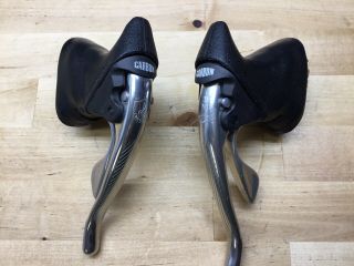 Vintage Campagnolo Record Carbon Ergopower 8 Speed Shift/brake Levers