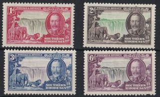 Auct407) Southern Rhodesia 1935 Kgv Silver Jubilee,  Set Of 4,  Mlh