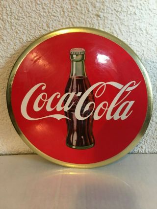 1950s Vtg Coca Cola Celluloid Sign - Button 9 " Philadelphia Badge Co