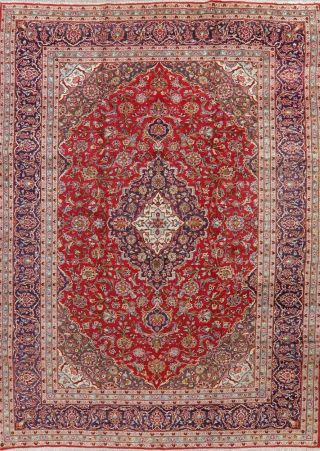 Vintage Floral Ardakan Oriental Area Rug Wool Hand - Made Medallion Carpet 10x13