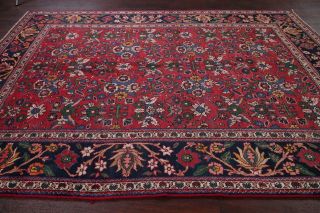Vintage All - Over Floral Red Ardebil Area Rug Oriental Hand - Knotted 7x10