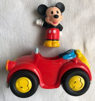 Fisher Price Magic Of Disney Mickey Mouse Waving Car Vehicle Little People