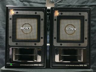 Sony Srs - 150 Amplified Active Speakers System Vintage