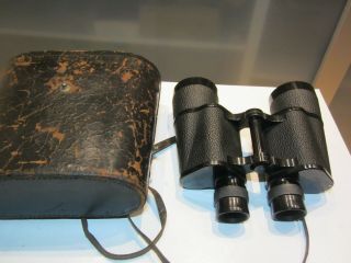 Vintage Carl Zeiss Jena Binoctem 7 X 50 Binoculars In Case