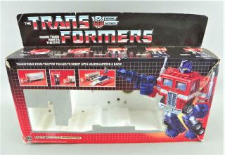 Vintage 1984 Hasbro Transformers G1 Autobot Optimus Prime Box,  Insert