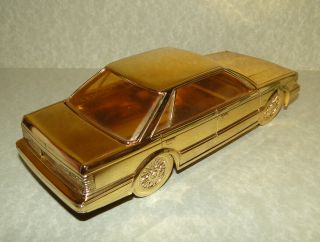 Vintage Nissan Bluebird Cigarette Holder Gold Metal Car Model Music Box 2