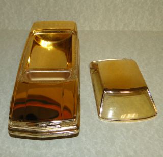 Vintage Nissan Bluebird Cigarette Holder Gold Metal Car Model Music Box 3