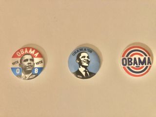 2008 Barack Obama Political Lapel Pins Buttons