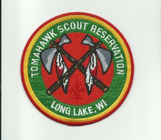 Scout Bsa Tomahawk Reservation Camp Jacket Patch Long Lake Wi Northern Star Mn