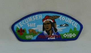 Tecumseh Council Ohio Trustworthy 1993 Shoulder Patch Boy Scouts Of America
