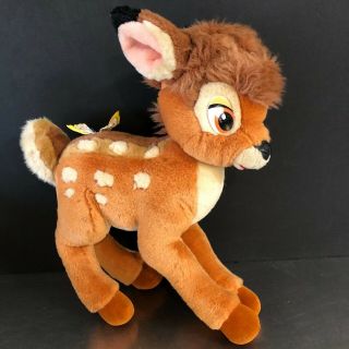 Vtg Gund Bambi Plush Stuffed Toy Walt Disney Character Butterfly Nursery Decor