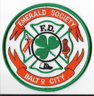 Baltimore City Fire Department,  Maryland Emerald Society Patch