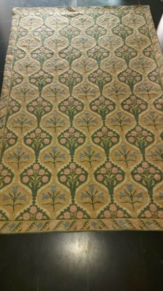 Devine Vintage French Aubusson Rug/tapestry Hand Embroidered Size 4.  7x4.  4feet