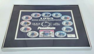 Vtg Penn State 1995 Rose Bowl Champions Limited Edition Framed Wall Art Rare