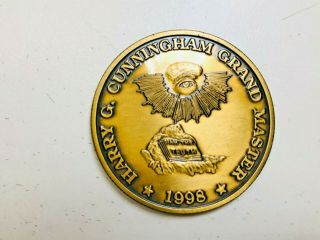 Masonic Lodge Coin Harry G Cunningham Grand Master 1998 Grand Lodge Of Texas