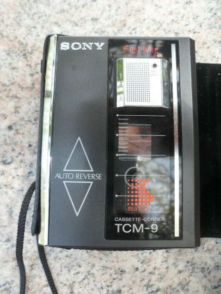 Sony Cassette - Corder Tcm - 9 Portable Cassette Tape Recorder Walkman Japan Vintage