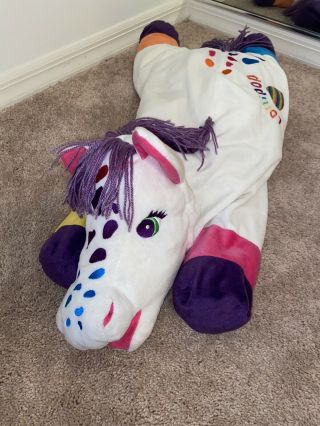 Vintage Lisa Frank Lollipop Beanie Plush Jumbo Large 32” Stuffed Horse Pony