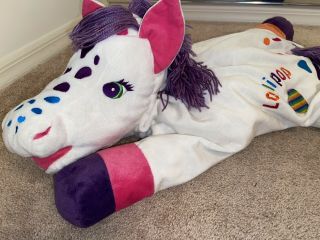 Vintage Lisa Frank Lollipop Beanie Plush Jumbo Large 32” Stuffed Horse Pony 3