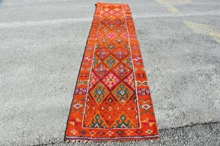 Turkish Rug,  Runner Rug,  Herk Rug,  2.  6x11.  6 Feet,  Vintage Rug,  Antique Rug,  3777