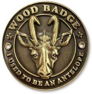 Wood Badge Antelope Hiking Stick Medallion