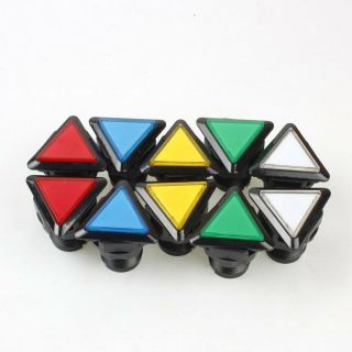 10x Triangle Led Illuminated Push Buttons Switch For Arcade Mame Games Kit Part