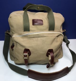 Vintage Orvis Canvas & Leather Fly Fishing Tackle Bag Outdoors Satchel