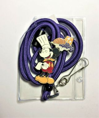 Disney Wdw Epcot 2018 Food And Wine Festival Chef Mickey Bolo Lanyard