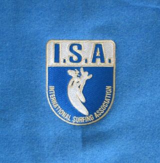 Vintage International Surfing Association Isa Sweatshirt Surfer Surfboard Blue
