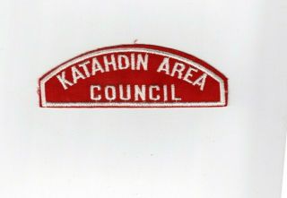 Boy Scouts Red And White Rws Shoulder Katahdin Area Council Csp Patch