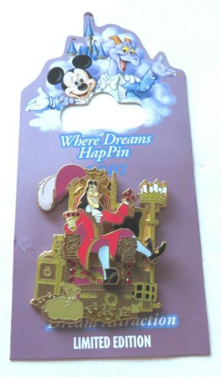 Walt Disney World pin: Where Dreams HapPin - Hook of the Caribbean,  LE 500 2