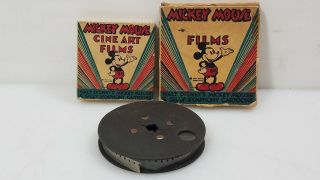 2 Walt Disney Mickey Mouse Cine Art Films Cowboy Mickey Football Manglers