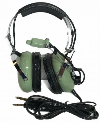 Vintage David Clark Model H10 - 40 Aviation Headset M - 4 Microphone Mic Dual Plugin