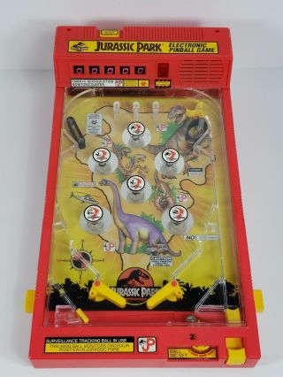 1993 Jurassic Park Electronic Tabletop Pinball Machine Game