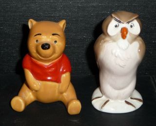 Walt Disney Winnie The Pooh And Owl Beswick England Ceramic Figurines