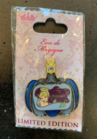 Disney Eau De Magique Perfume Bottle Cinderella ‘til Midnight 2014 Pin Le 2000