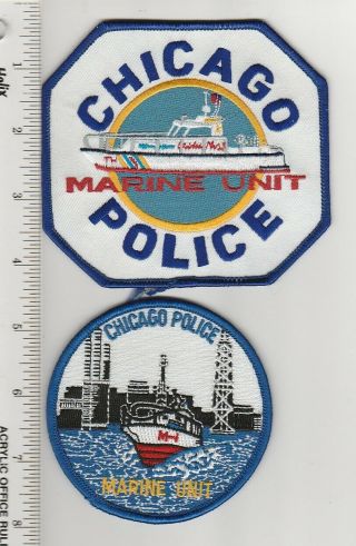 Us Police Patch Chicago Illinois Police Department Marine Unit 2 Different