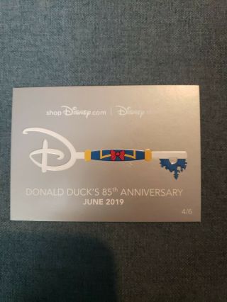 Shop Disney Store D23 Expo 2019 Exclusive Donald Duck 85th Key Collectors Card