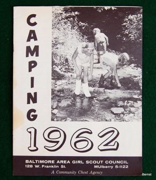 Girl Scout - 1962 Camping Booklet - Baltimore Area Girl Scout Council