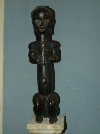Old Vintage African Tribal Carved Sculpture / Figure / Statue Of A Man