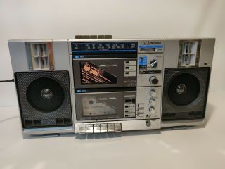 Emerson Ctr949 Vintage Am Fm Stereo Radio Dual Cassette Recorder Boombox Vintage