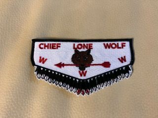 Oa Lodge 341 Chief Lone Wolf Flap Hs - 1