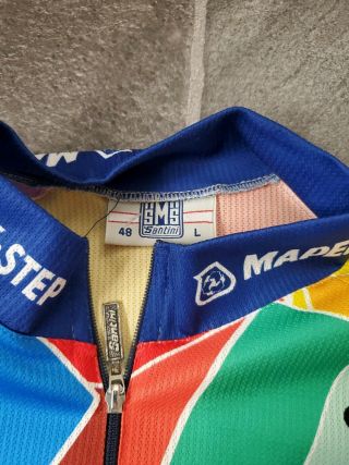 SMS Santini Vintage MAPEI Cycling JERSEY Men ' s Sz L 48 Made in Italy 3