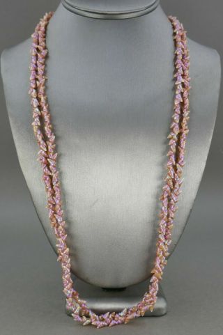 Fine Vintage Tasmanian Maireener Iridescent Aboriginal Shell Necklace