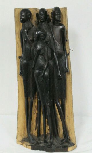 19 " Tall African Carved Ebony Wood Statue