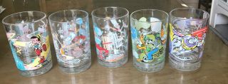 Remember The Magic Walt Disney World 25th Anniversary Glass Set (5 Glasses)