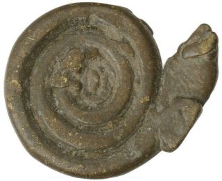 Old Snake Lost Wax Gold Weight African Ghana Akan Coast Ashanti Brass Bronze