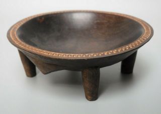 Good Small Oceanic Polynesian Fiji Fijian Islands Carved Wooden Kava Bowl Dish