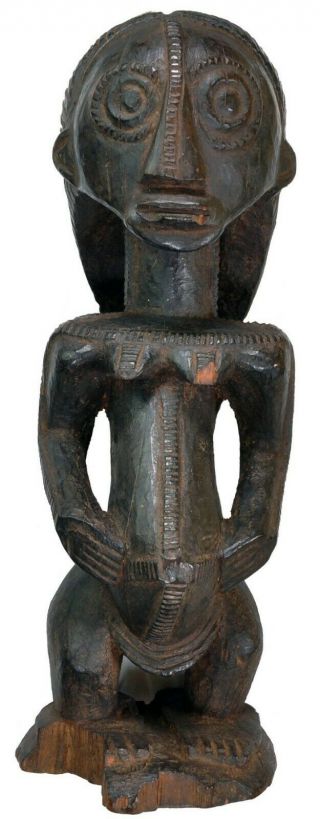 19th Or Early 20th Century.  African Congo Ancestral Figure.  Fang People.  9407